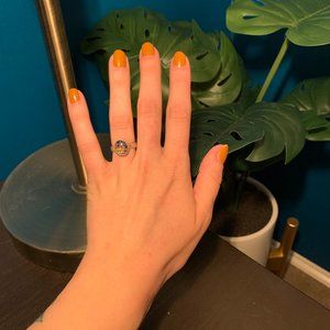 Blue Confetti Size 6 Sterling Silver Ring